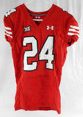 2023 Texas Tech Red Raiders #24 Game Used Red Jersey Throwback Football 46 690