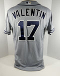 2014 San Diego Padres Jose Valentin #17 Game Issued Grey Jersey JC Patch