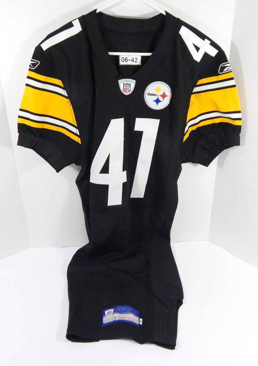 2006 Pittsburgh Steelers #41 Game Issued Black Jersey Nameplate Removed 42 2