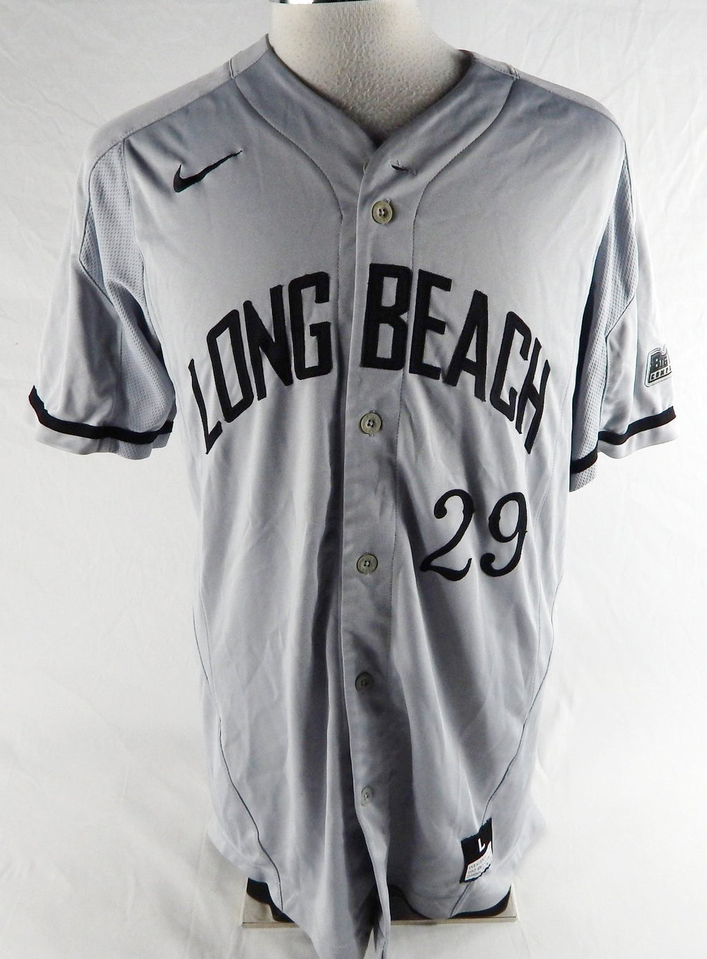 2019 Long Beach State Dirtbags #29 Game Used Grey Jersey Baseball L 597