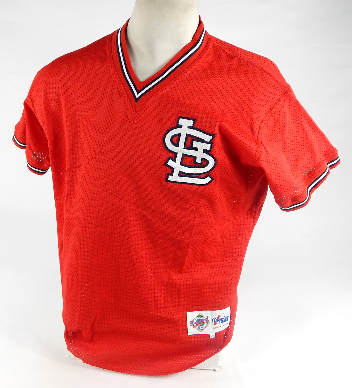 1990s St. Louis Cardinals Game Issued Red Jersey BP ST 44 DP71830