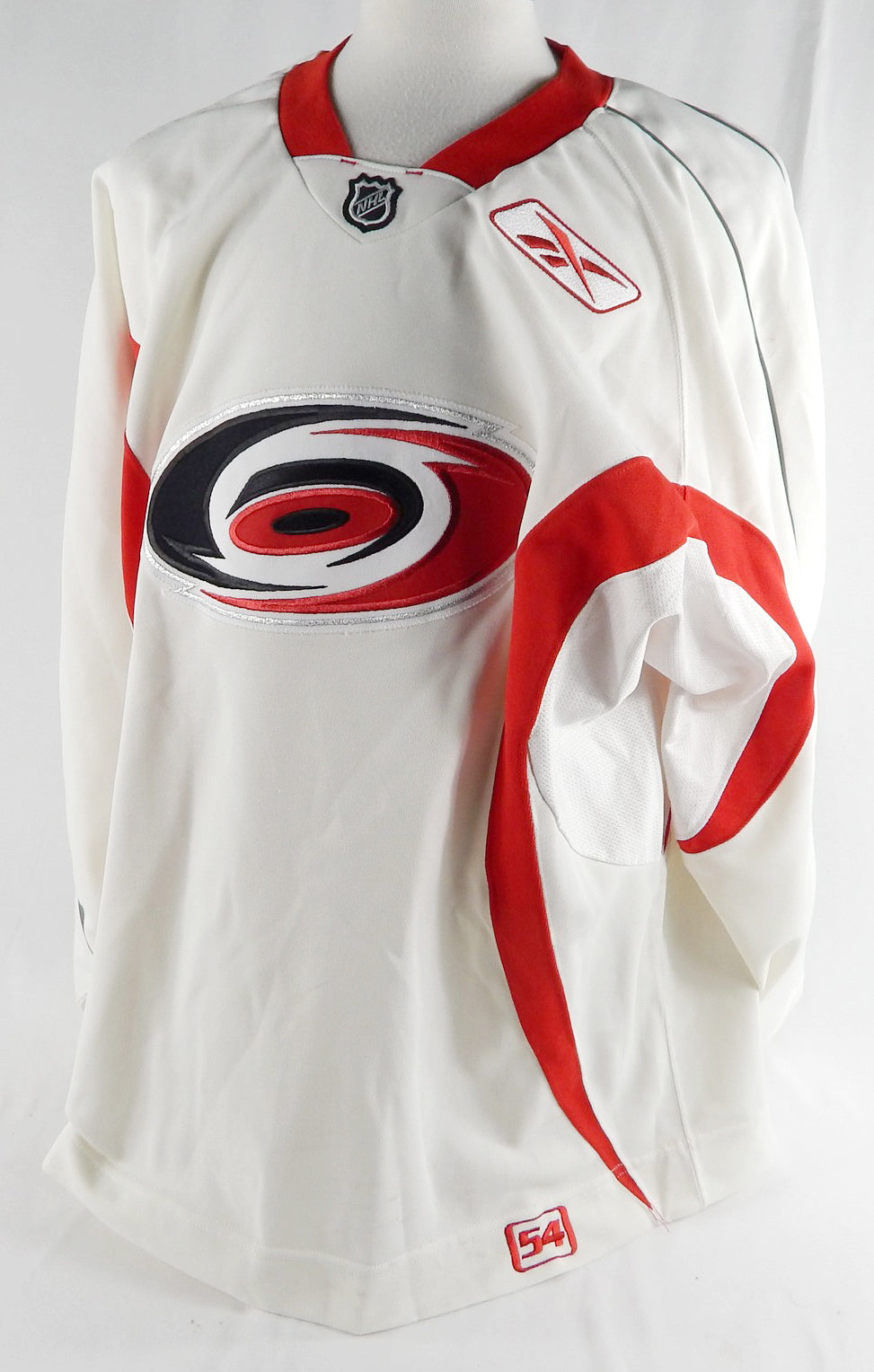 2000s Carolina Hurricanes #19 Game Used White Practice Jersey 54 937