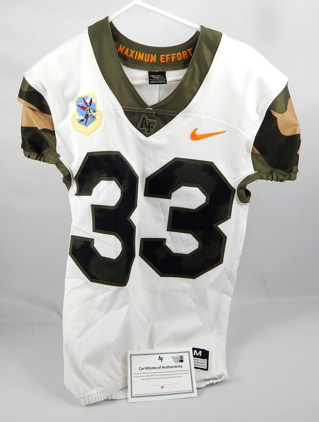 2021 Air Force Falcons #33 Game Issued White Jersey Air Power Legacy Football M6