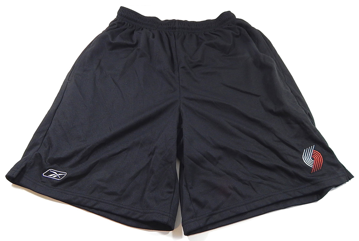 Portland Trail Blazers Reebok Team Issued Basketball Shorts Black Small