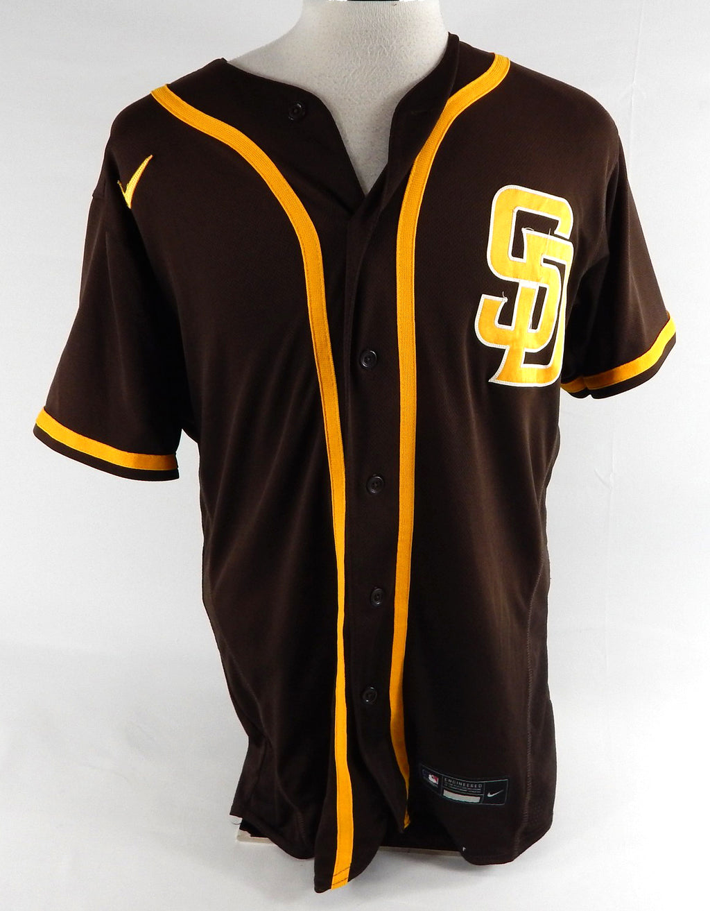 2020-24 San Diego Padres Echavarria #44 Game Used Brown Jersey Throwback ST BP 6