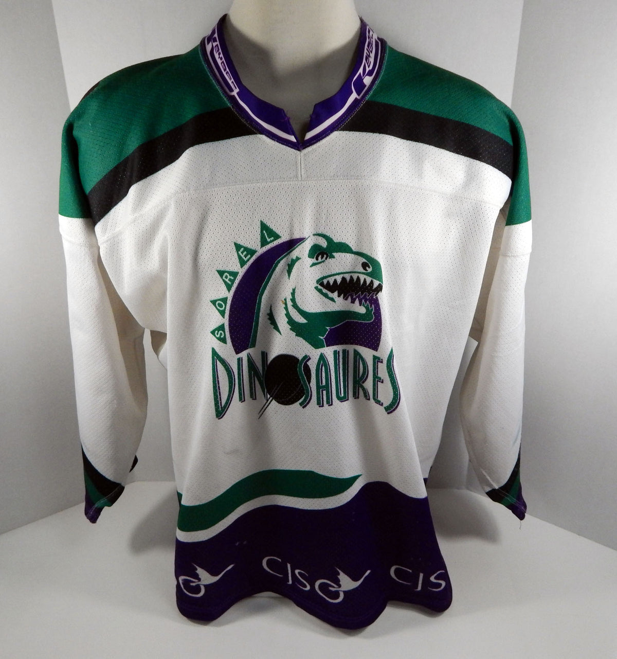 1996-99 Sorel Dinsosaures #24 Game Used White Jersey QSPHL Pic2