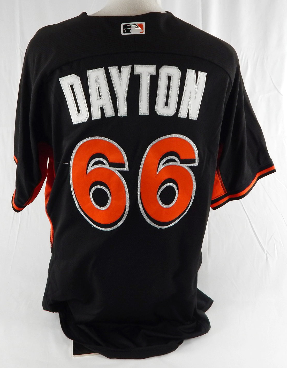 2014-16 Miami Marlins Grant Dayton #66 Game Used Black Jersey ST BP 48 044 Pic2