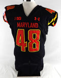 2021 Maryland Terrapins Terrance Butler #48 Game Used Black Jersey Football 46 2