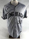2019 Long Beach State Dirtbags #33 Game Used Grey Jersey Baseball L 600