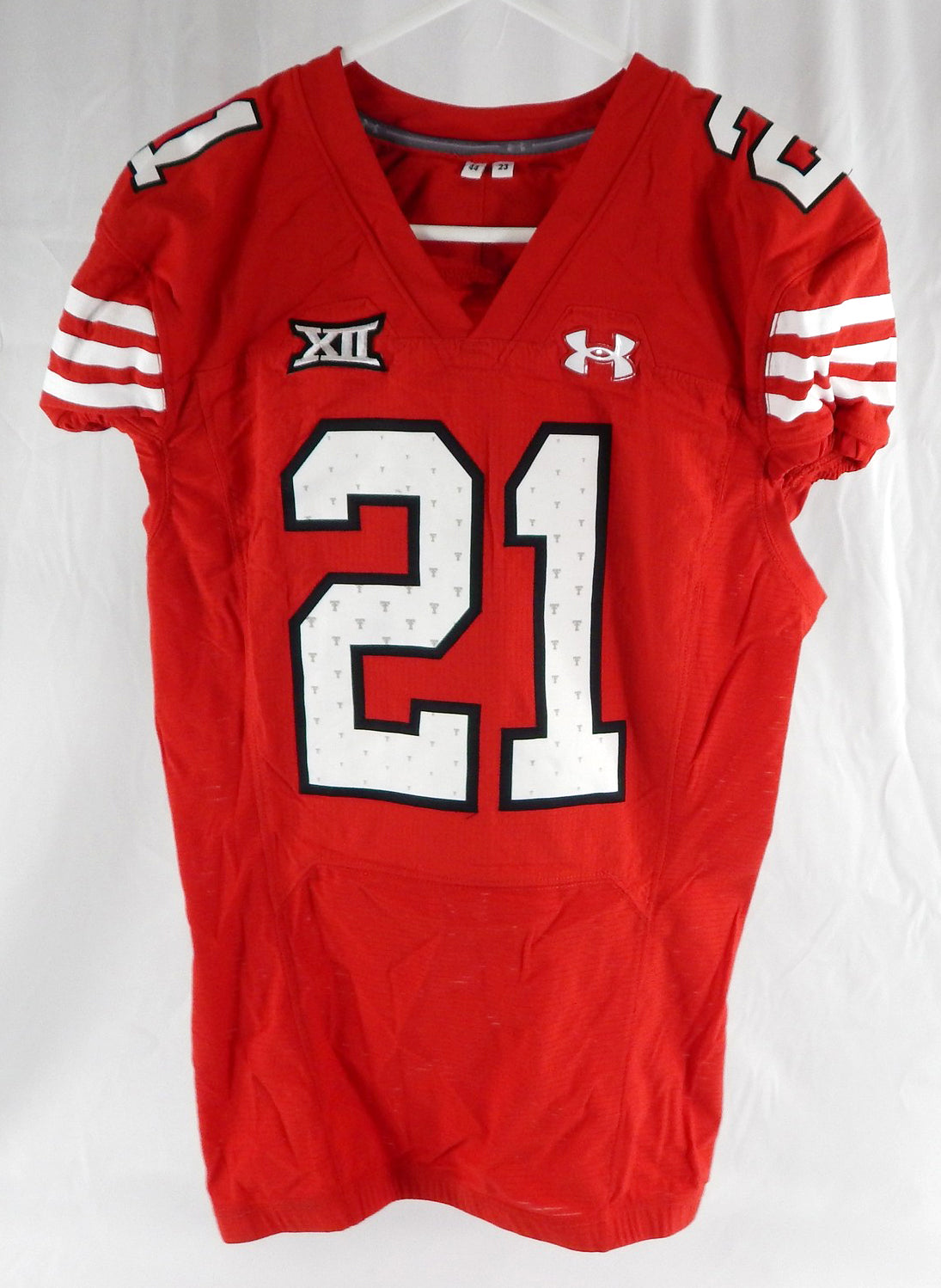 2023 Texas Tech Red Raiders #21 Game Used Red Jersey Throwback Football NP R 5