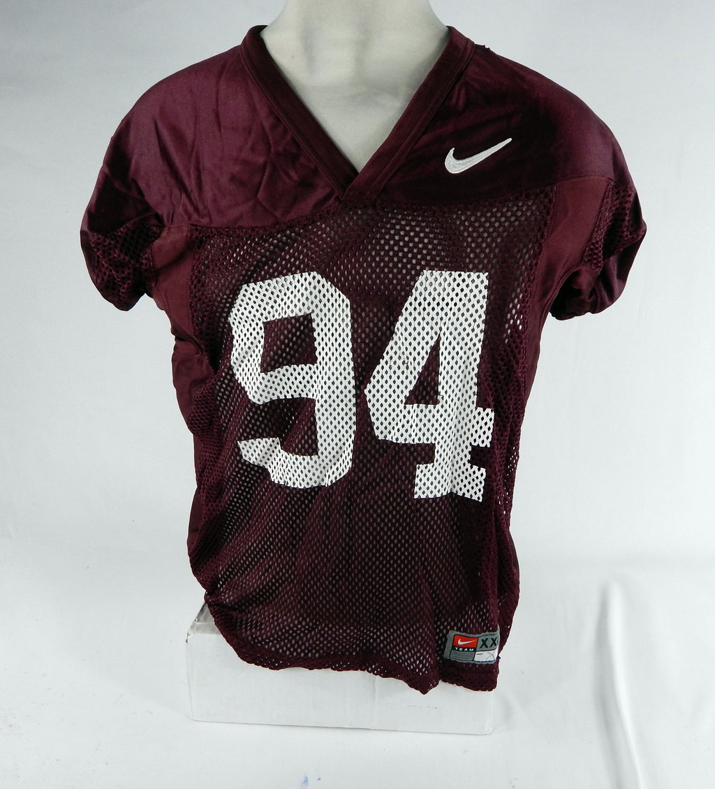 Virginia Tech Hokies #94 Game Used Maroon Practice Jersey 2XLT DP68925