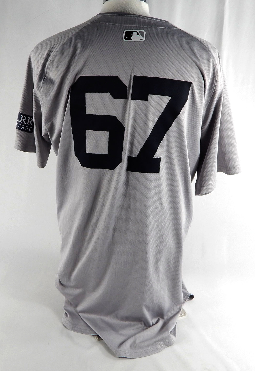 2024 New York Yankees Luis Rojas #67 Game Issued Grey Jersey World Series 46 5 Pic2
