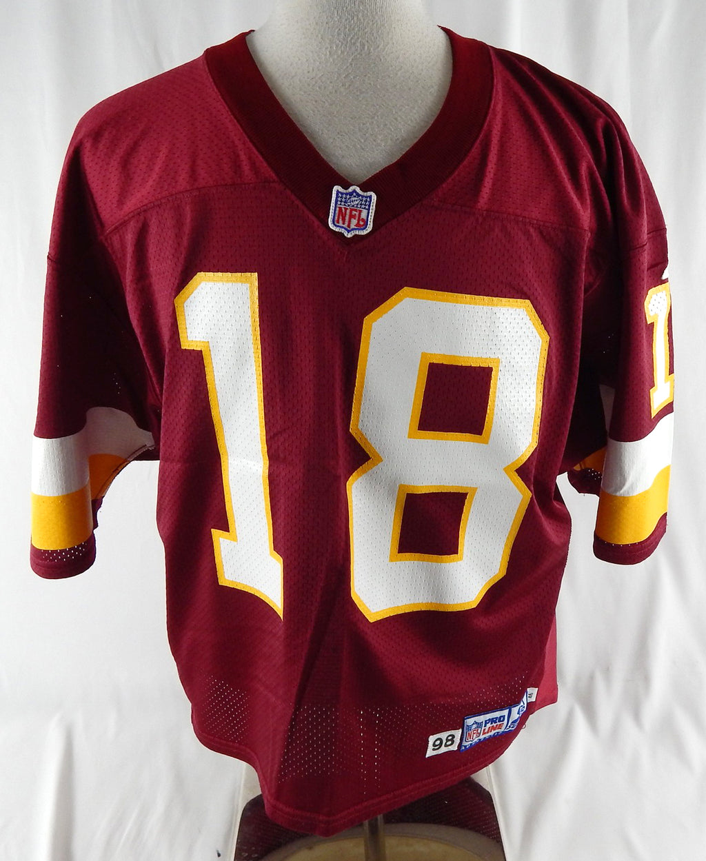 1998 Washington Redskins #18 Game Issued Burgundy Jersey NP Rem 46 122