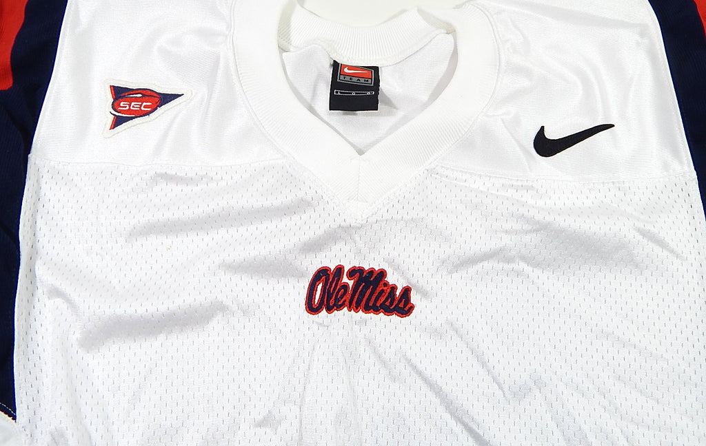 Mississippi Ole Miss Nike Team Issued Blank Football Jersey White Small Pic2