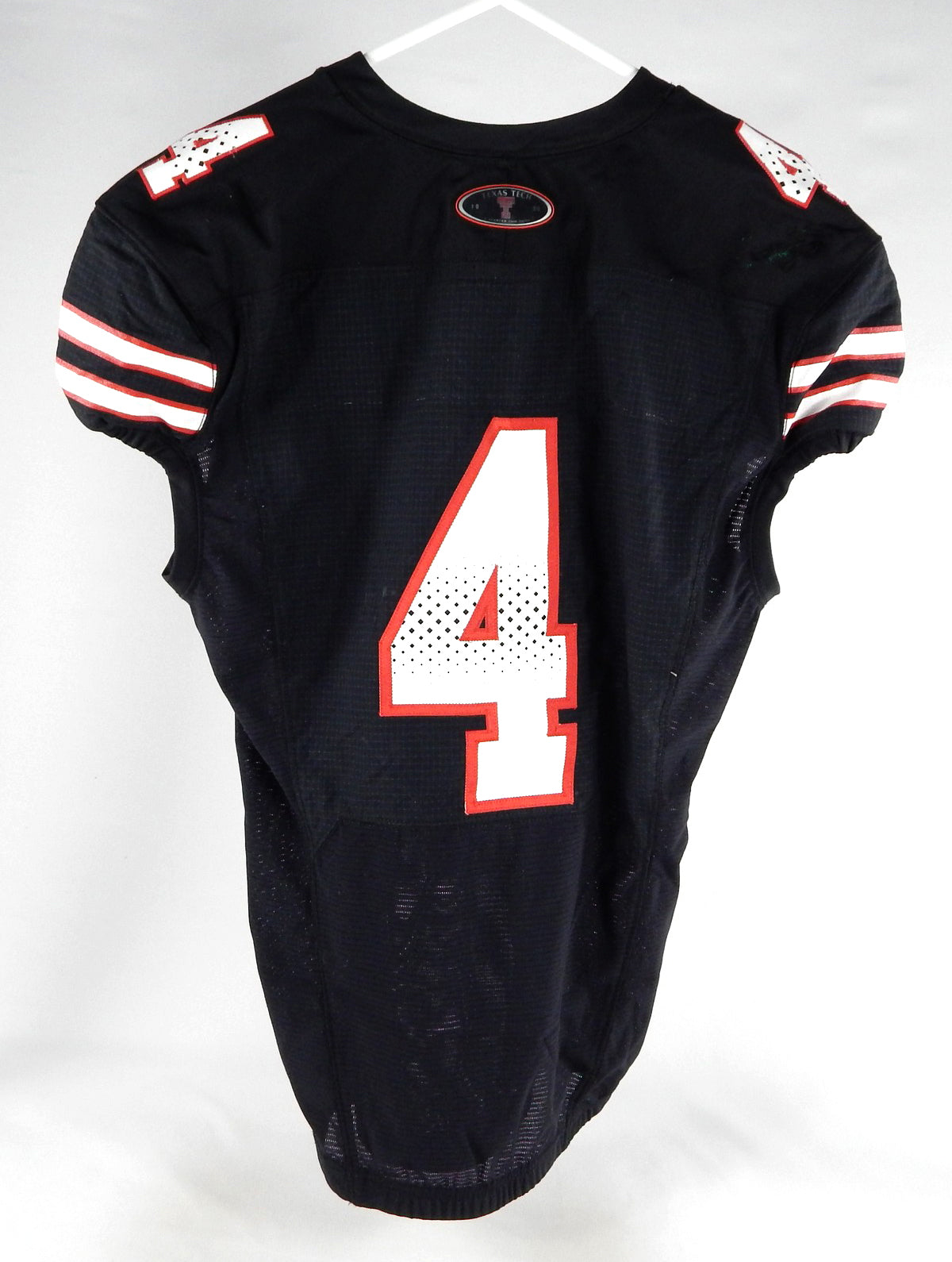 2021 Texas Tech Red Raiders #4 Game Used Black Jersey Throwback NP Rem 46 989 Pic2