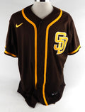 2020-24 San Diego Padres Stronach #43 Game Used Brown Jersey Throwback ST BP 53