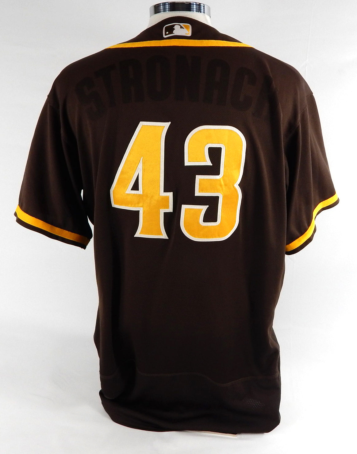 2020-24 San Diego Padres Stronach #43 Game Used Brown Jersey Throwback ST BP 53 Pic2