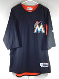Miami Marlins Majestic Cool Base MLB Team Issued Baseball Jersey Black XL