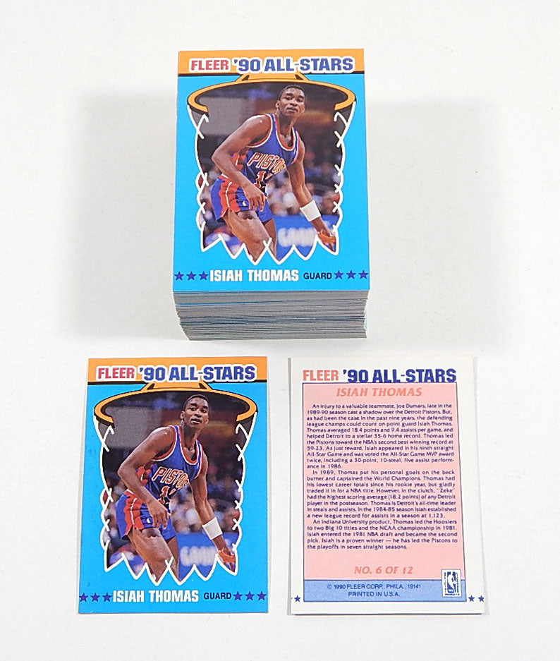 Lot of (100) 1990-91 Fleer All-Stars Isiah Thomas #6 Pistons