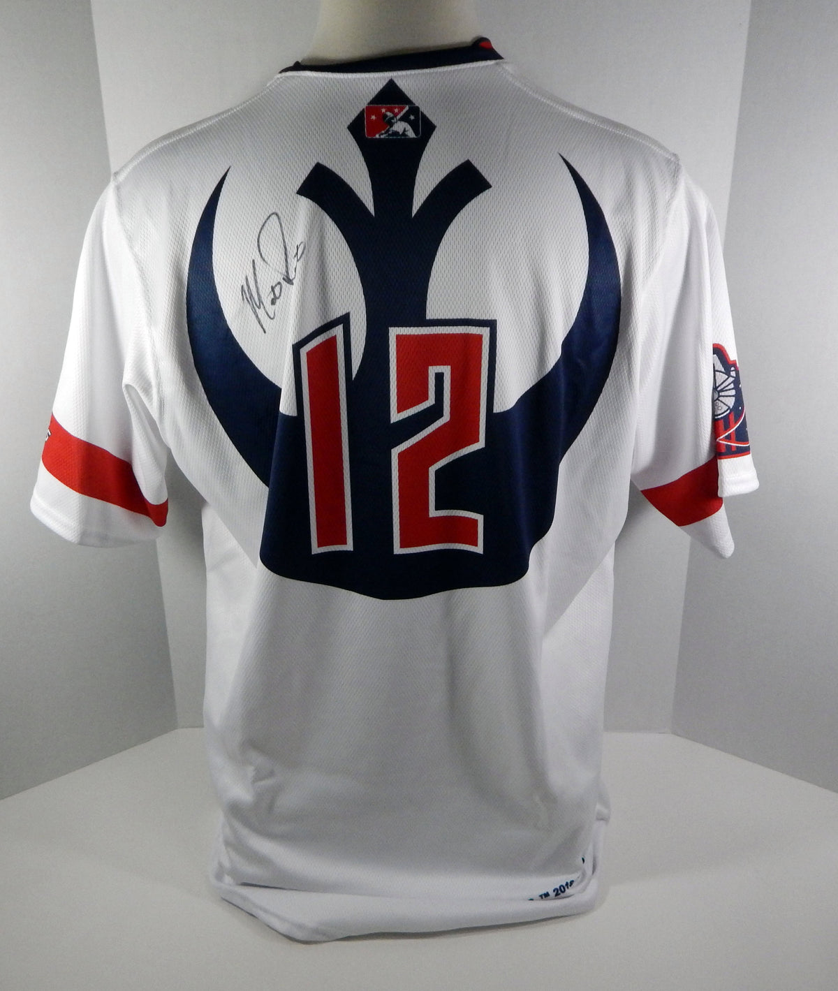 2018 Syracuse Chiefs Matt Reistter #12 Game Used Signed White Star Wars Jersey