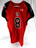 2012 Texas Tech Red Raiders #8 Game Used Red Jersey Lone Star Football NP R 67