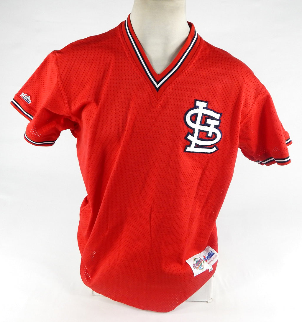 1990s St. Louis Cardinals Game Issued Red Jersey BP ST 44 DP71849