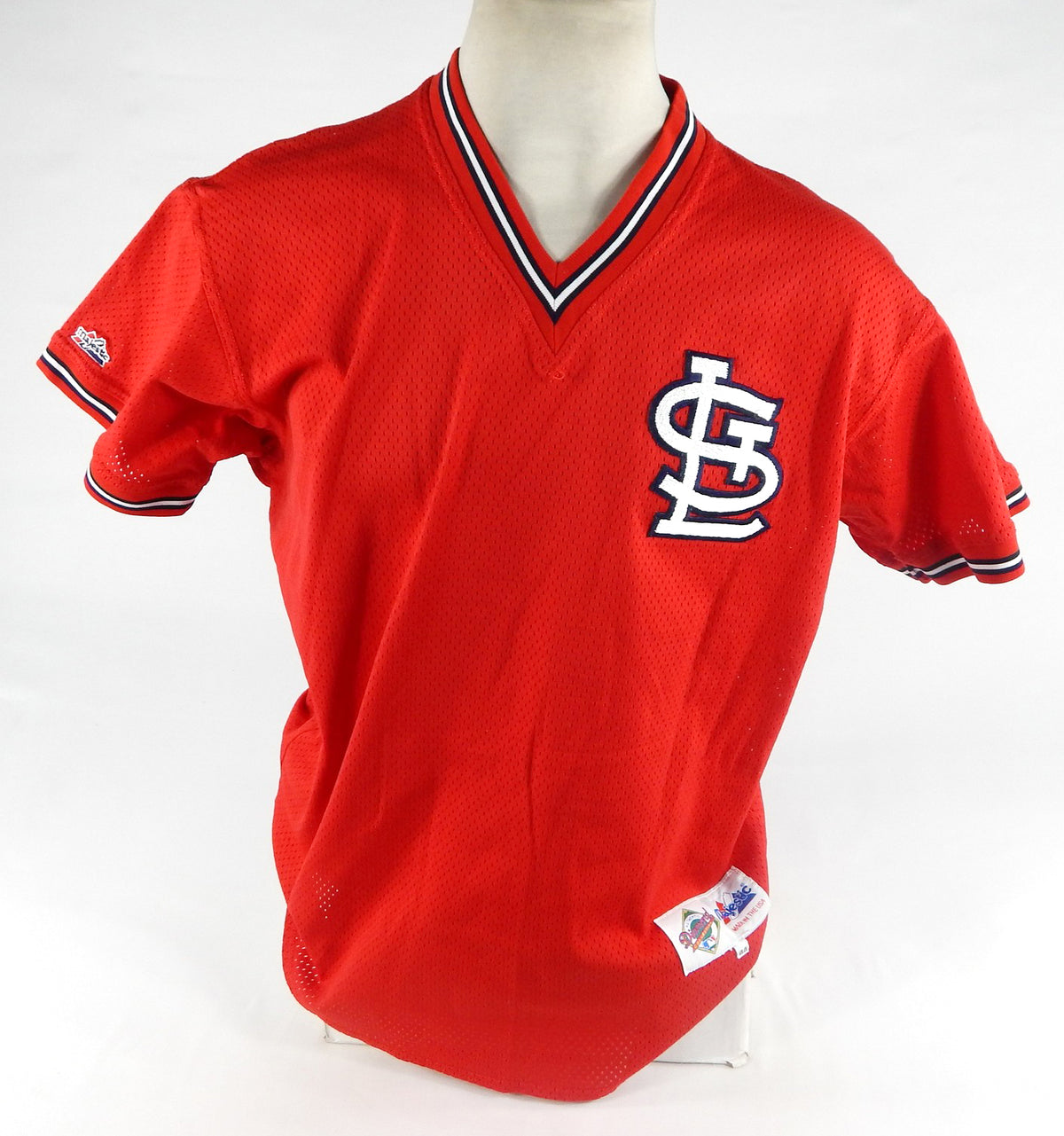 1990s St. Louis Cardinals Game Issued Red Jersey BP ST 44 DP71849