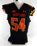 2022 Maryland Terrapins Ami Finau #54 Game Used Black Jersey Football 48 597