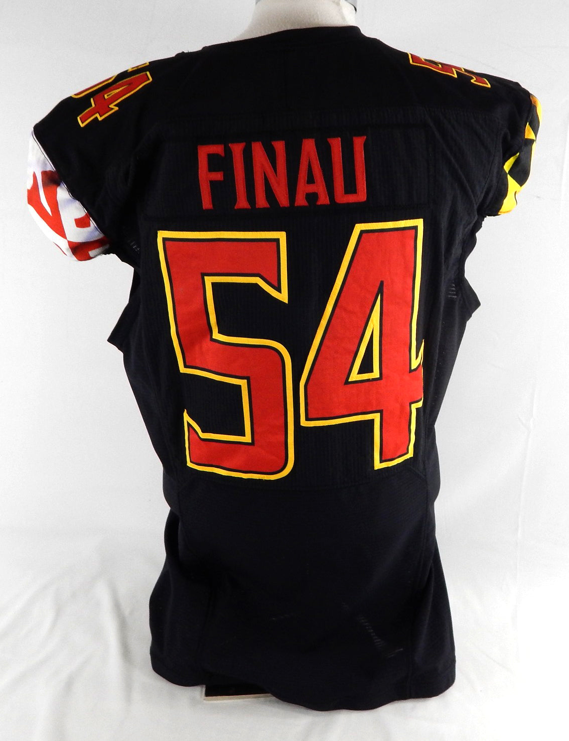 2022 Maryland Terrapins Ami Finau #54 Game Used Black Jersey Football 48 597 Pic2