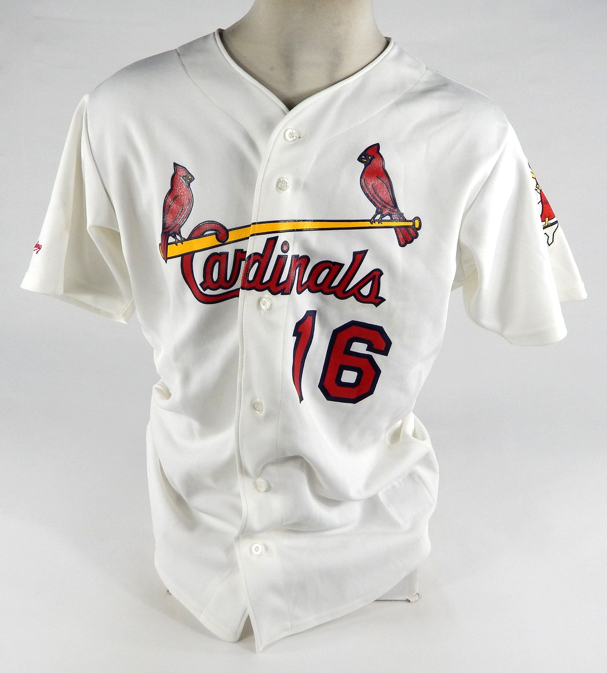 1990s Palm Beach Cardinals #16 Game Used White Jersey 48 DP71852