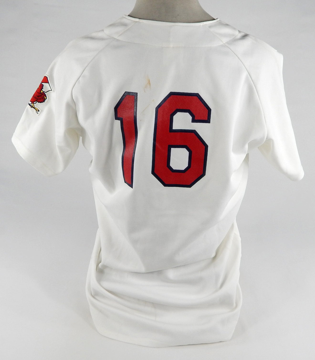 1990s Palm Beach Cardinals #16 Game Used White Jersey 48 DP71852 Pic2
