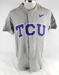 2017 Texas Christian TCU Horned Frogs Blank Game Issued Grey Jersey Baseball L 8