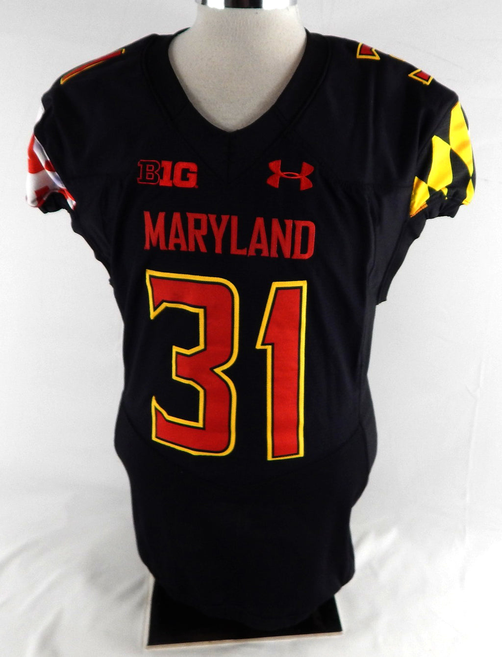 2020 Maryland Terrapins Antwain Littleton #31 Game Used Black Jersey Football 8