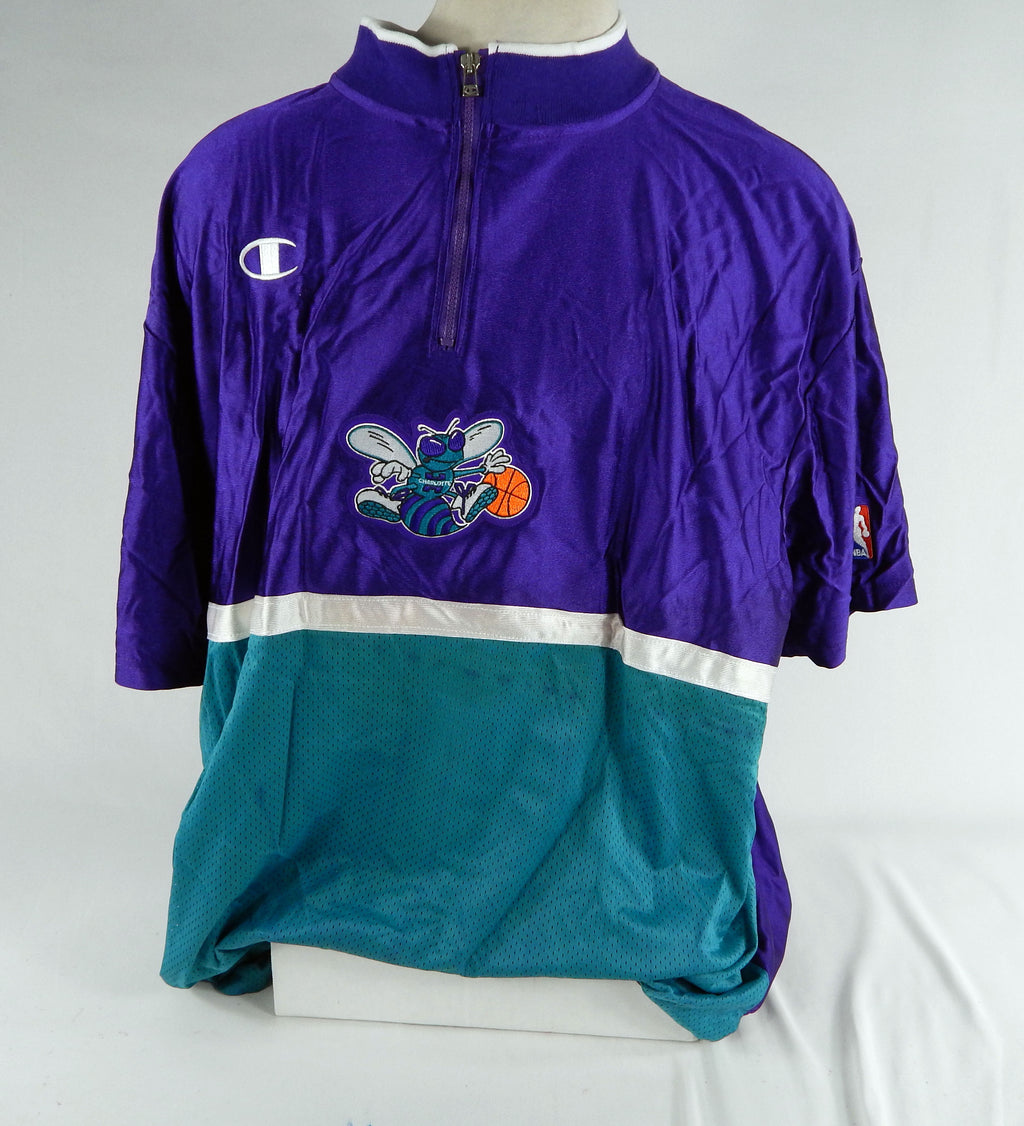 2000s Charlotte Hornets Game Issued Purple Shooting Shirt 4XL DP68934