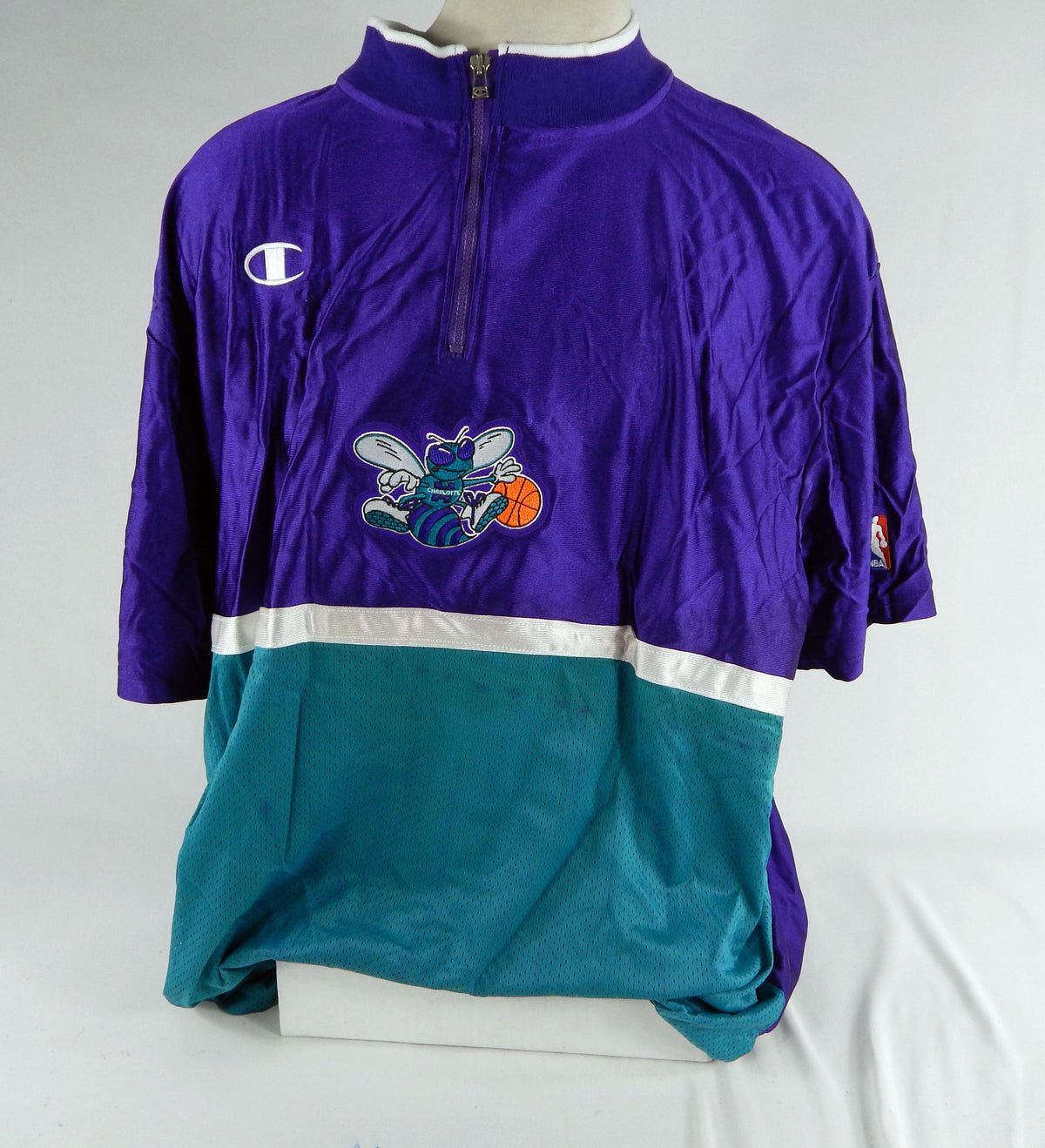 2000s Charlotte Hornets Game Issued Purple Shooting Shirt 4XL DP68934