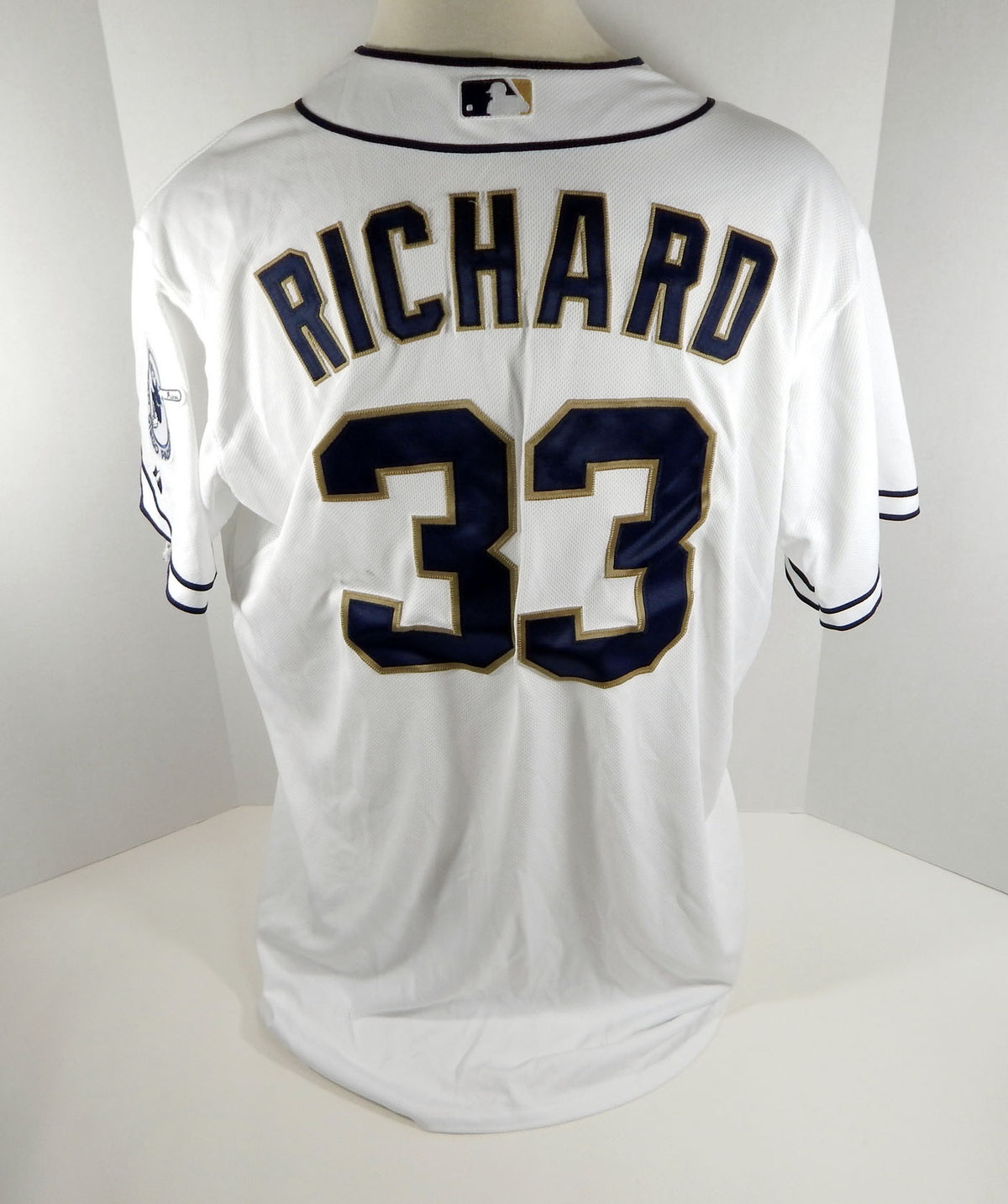 2012 San Diego Padres Clayton Richard #33 Game Issued White Jersey