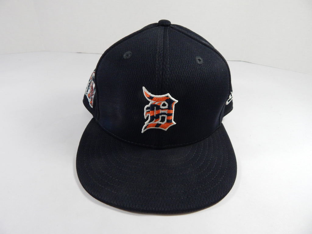2021 Detroit Tigers Game Issued Pos Used Navy Hat Spring Training 7.375 78