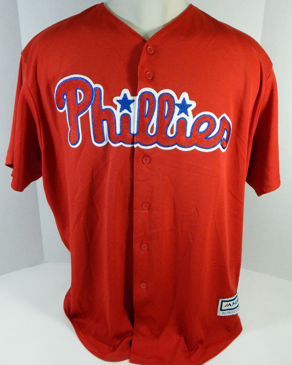 Philadelphia Phillies Jakob Hernandez #47 Game Used Red Jersey E S Training 3 Pic2
