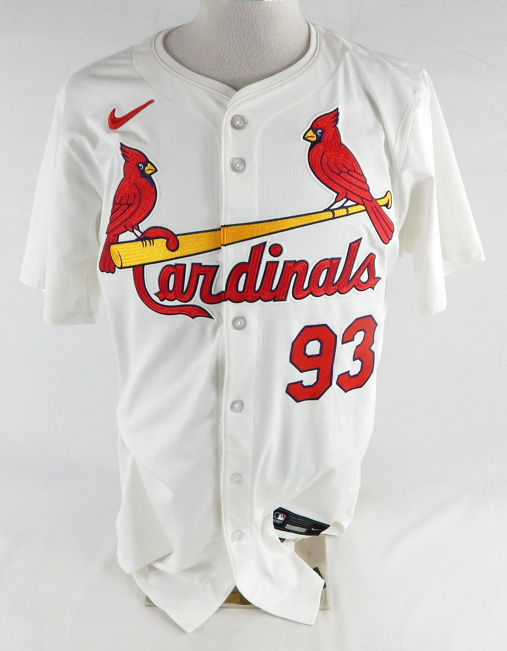 2024 St. Louis Cardinals Arquimedes Gamboa #93 Game Issued White Jersey 44 551