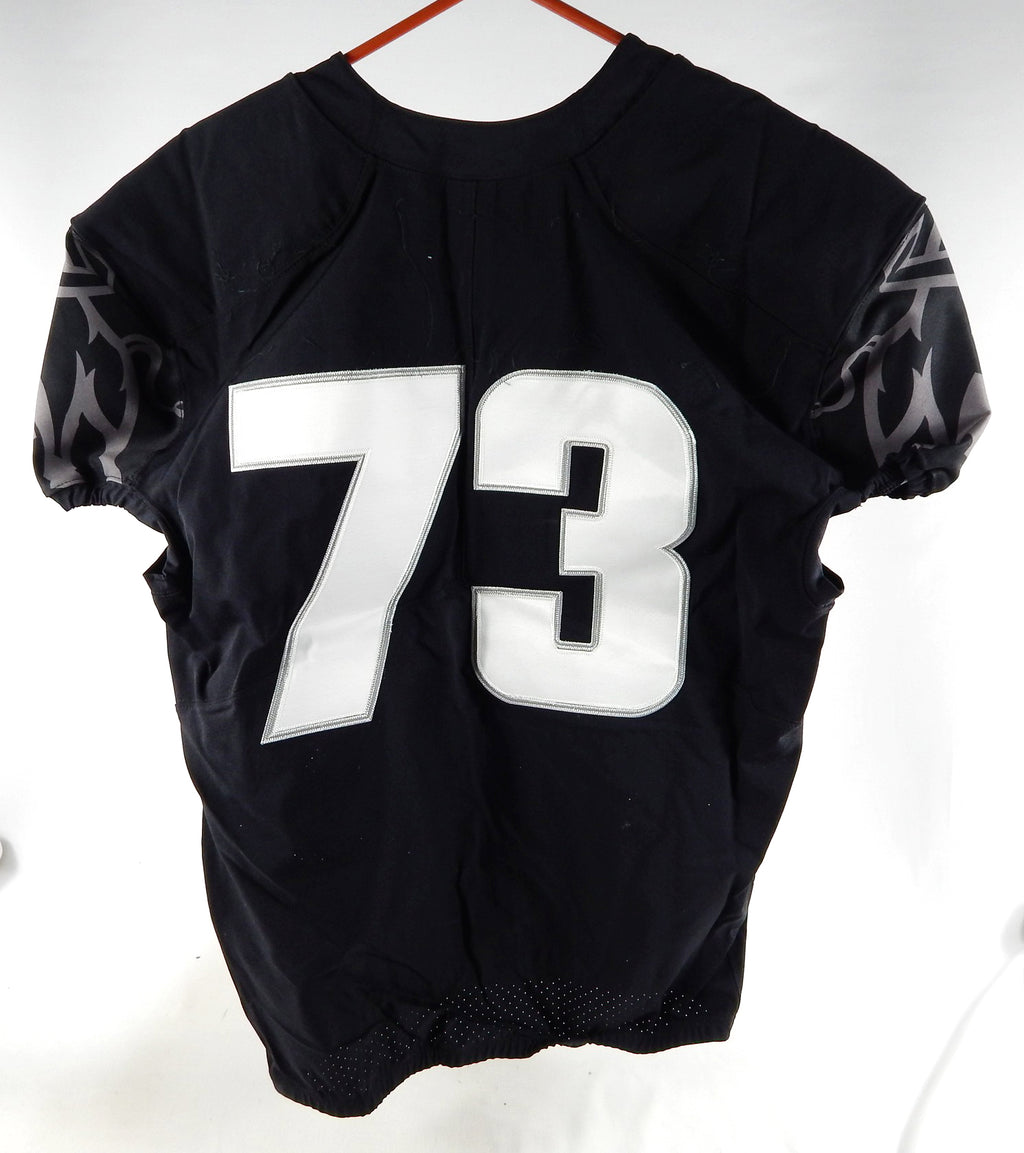 2019 Utah State Aggies #73 Game Used Black Jersey Out Name Plate Remove XL 993 Pic2