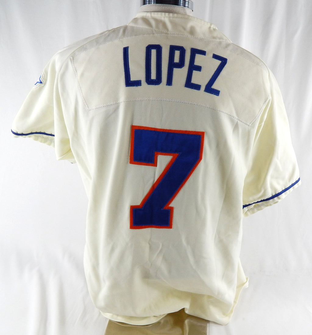 Mid to Late 1990s Florida Gators Andy Lopez #7 Game Used White Jersey Baseball 2 Pic2