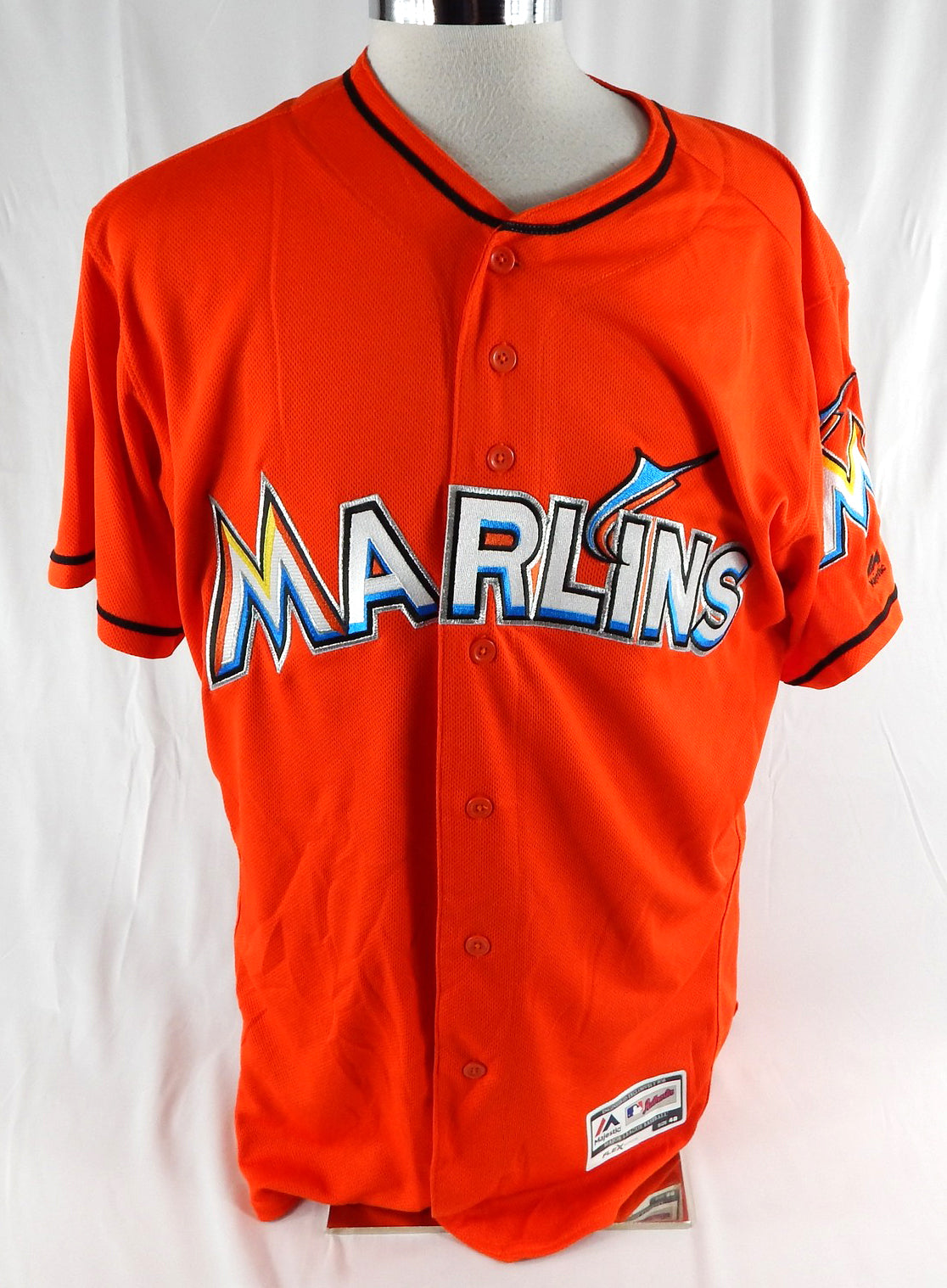 2012-17 Miami Marlins Villalobos #27 Game Used Orange Jersey 48 054