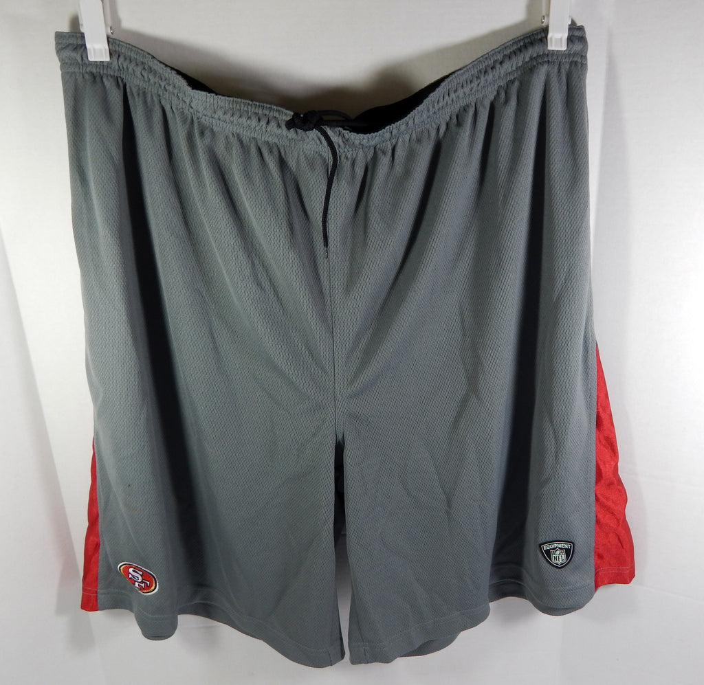 2000s San Francisco 49ers Team Issued Grey Workout Shorts 3XL DP53761