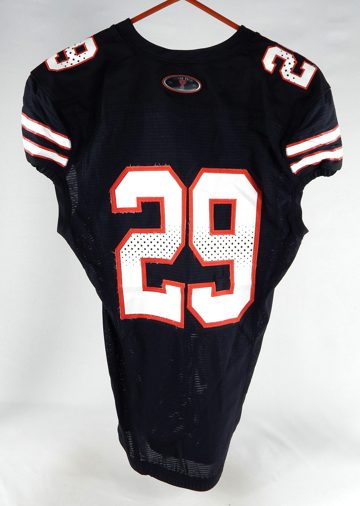 2021 Texas Tech Red Raiders #29 Game Used Black Jersey Throwback NP Rem 44 999 Pic2