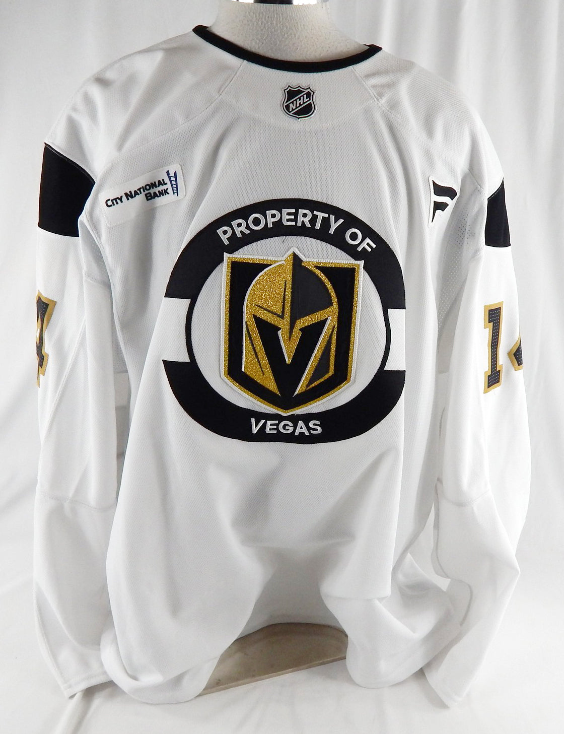 Vegas Golden Knights #14 Game Issued White Practice Jersey NP Rem 58 598