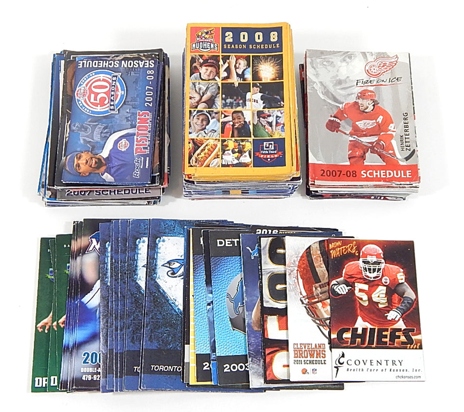 Sports Pocket Schedule Lot Red Wings Chiefs Lions Steelers Cavs Red Wings Browns