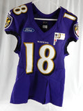 2014 Baltimore Ravens Marcus Willoughby #18 Game Used Purple Practice Jersey Hon