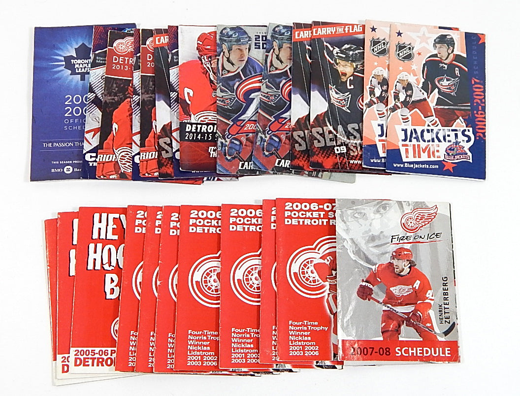 Sports Pocket Schedule Lot Red Wings Chiefs Lions Steelers Cavs Red Wings Browns Pic2