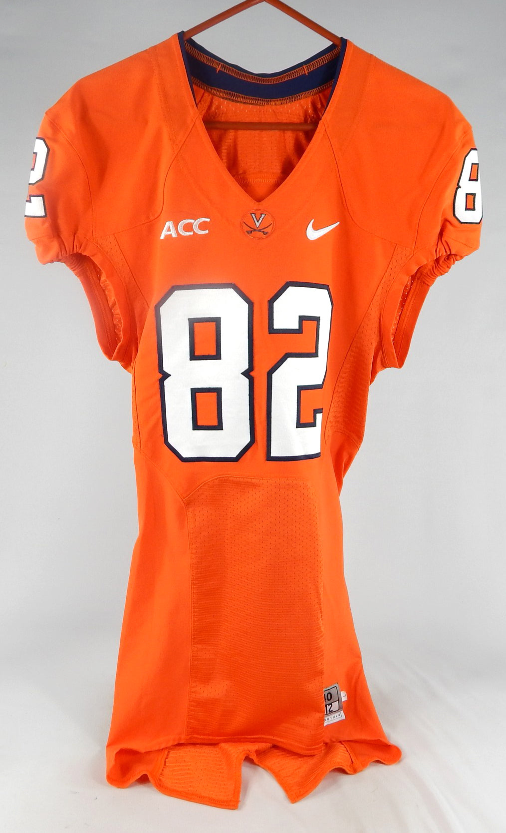 2013 Virginia Cavaliers Mario Nixon #82 Game Used Orange Jersey 40 DP78136 Pic2