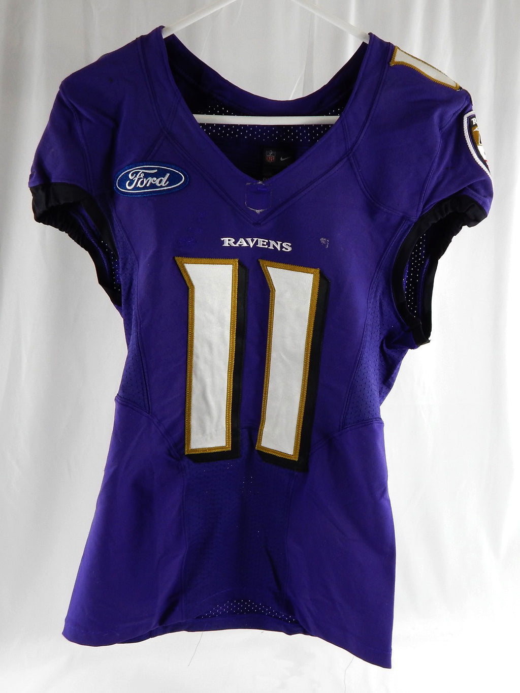 2020 Baltimore Ravens Slade Bolden #11 Game Used Purple Practice Jersey Ford P 8